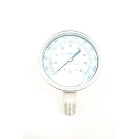 Bourdon Haenni 100Mm 1/2In 0-160Psi Npt Pressure Gauge MEX100 D